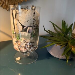 J. Crew Factory Black and Silver Beaded Necklace